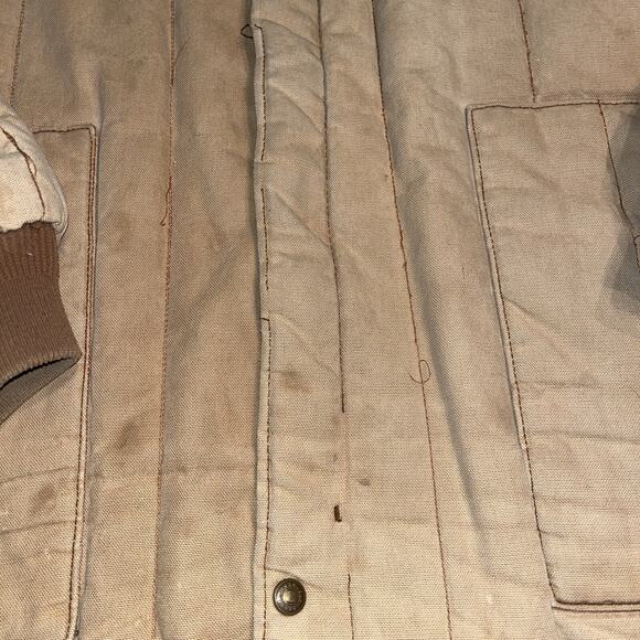 Key Canvas Barn Coat Quilted Insulated Duck Workwear 2XL Distressed USA Vintage - Picture 3 of 8